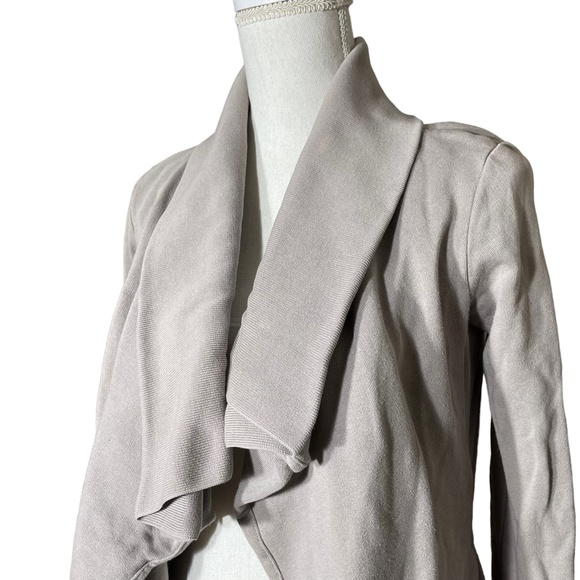 All Saints Dahlia Sweatshirt Cardigan S Cotton Modal Gray Waterfall Open Front - Picture 3 of 12